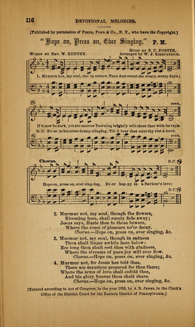 Devotional Melodies; or, a collection of original and selected tunes and hymns, designed for congregational and social worship. (3rd ed.) page 117