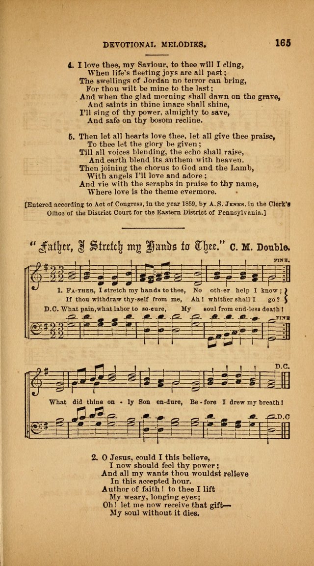 Devotional Melodies; or, a collection of original and selected tunes and hymns, designed for congregational and social worship. (3rd ed.) page 166