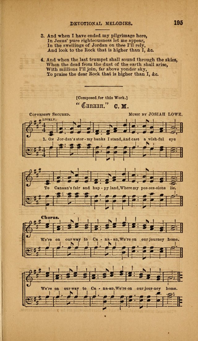 Devotional Melodies; or, a collection of original and selected tunes and hymns, designed for congregational and social worship. (3rd ed.) page 196