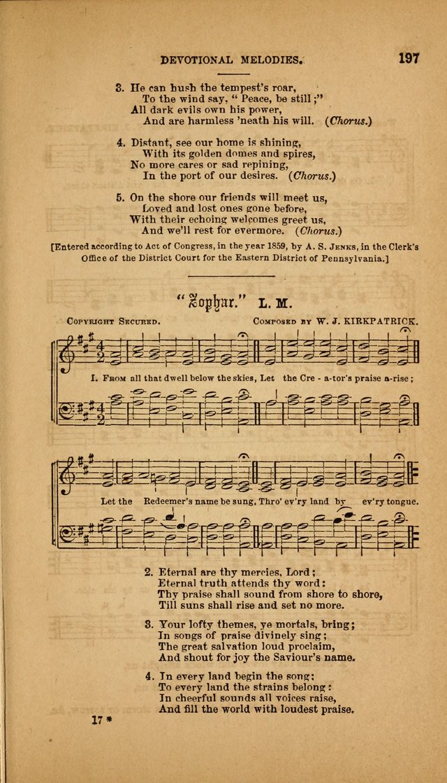 Devotional Melodies; or, a collection of original and selected tunes and hymns, designed for congregational and social worship. (3rd ed.) page 198