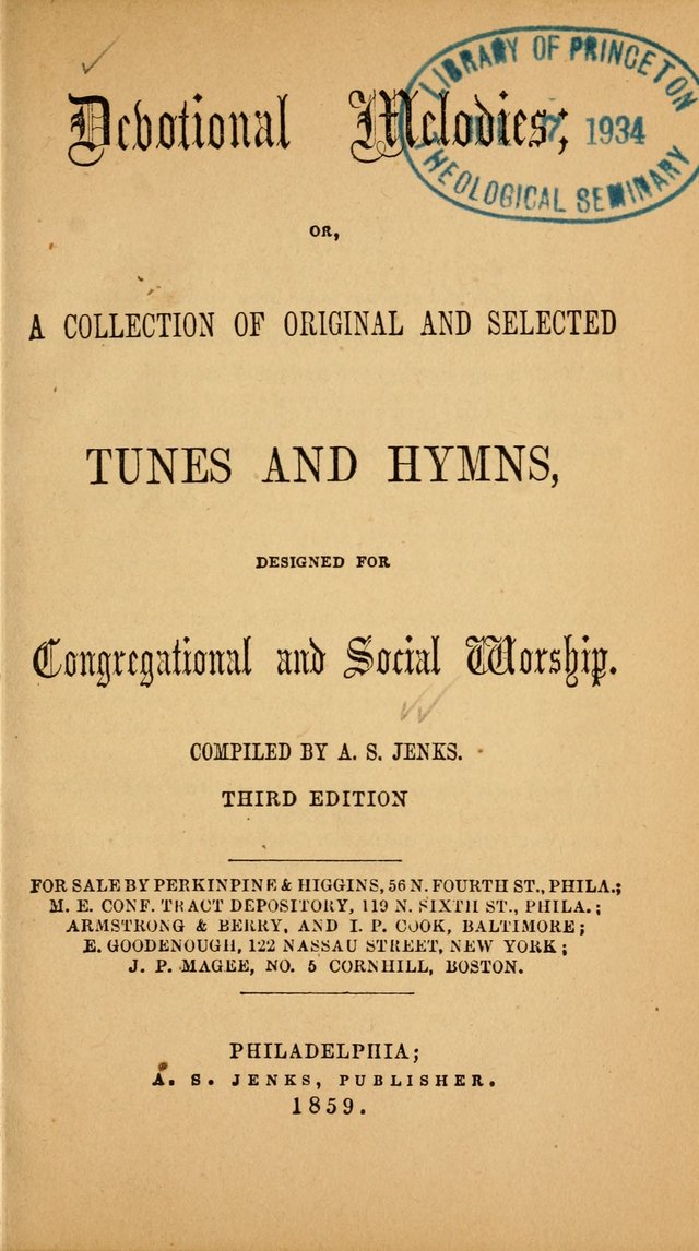 Devotional Melodies; or, a collection of original and selected tunes and hymns, designed for congregational and social worship. (3rd ed.) page 2