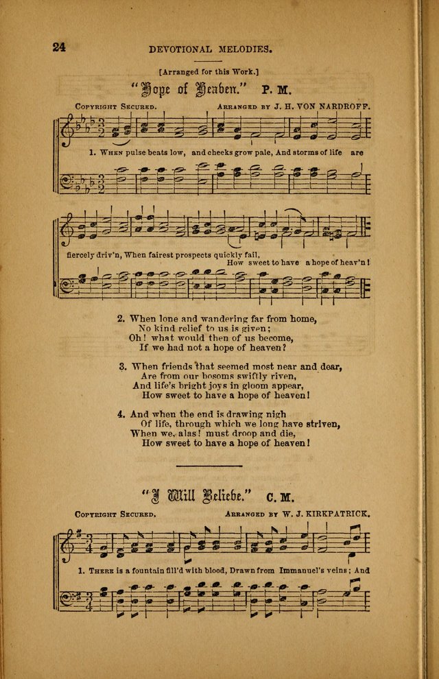 Devotional Melodies; or, a collection of original and selected tunes and hymns, designed for congregational and social worship. (3rd ed.) page 25