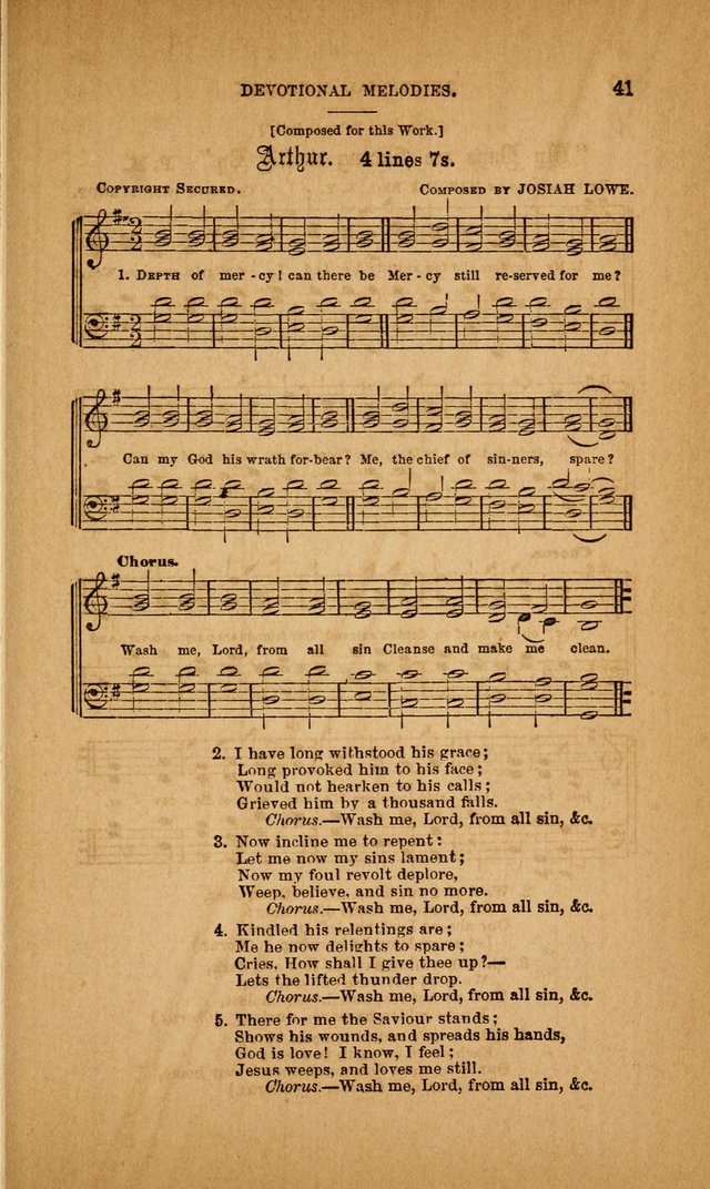 Devotional Melodies; or, a collection of original and selected tunes and hymns, designed for congregational and social worship. (3rd ed.) page 42