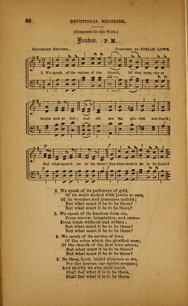 Devotional Melodies; or, a collection of original and selected tunes and hymns, designed for congregational and social worship. (3rd ed.) page 47