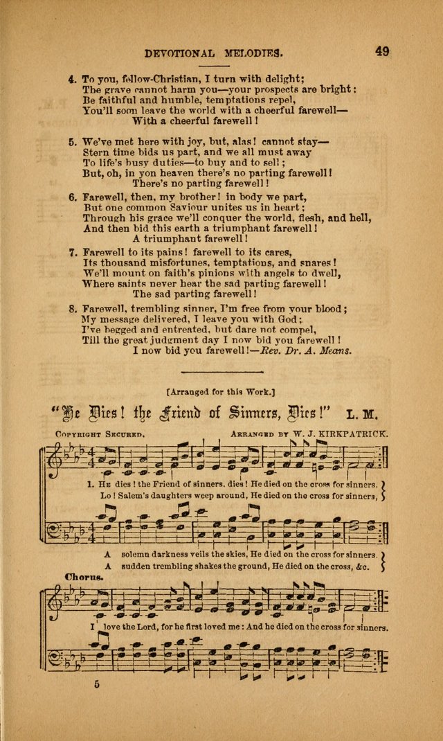 Devotional Melodies; or, a collection of original and selected tunes and hymns, designed for congregational and social worship. (3rd ed.) page 50