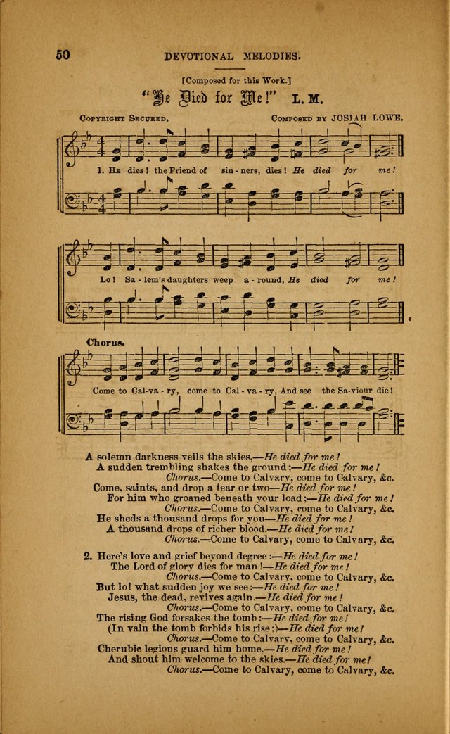 Devotional Melodies; or, a collection of original and selected tunes and hymns, designed for congregational and social worship. (3rd ed.) page 51