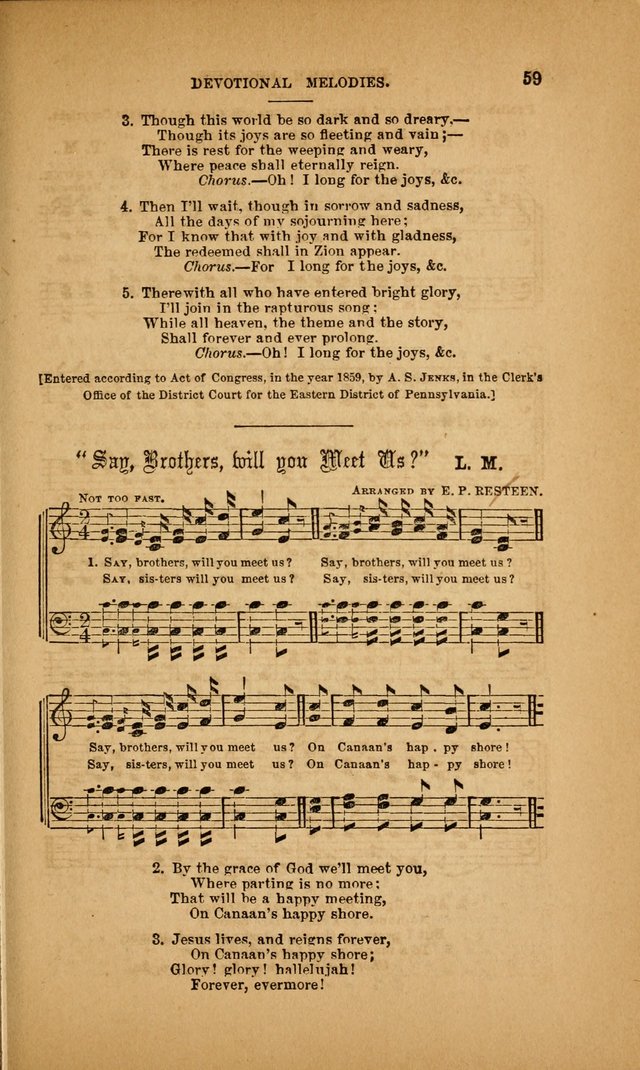 Devotional Melodies; or, a collection of original and selected tunes and hymns, designed for congregational and social worship. (3rd ed.) page 60