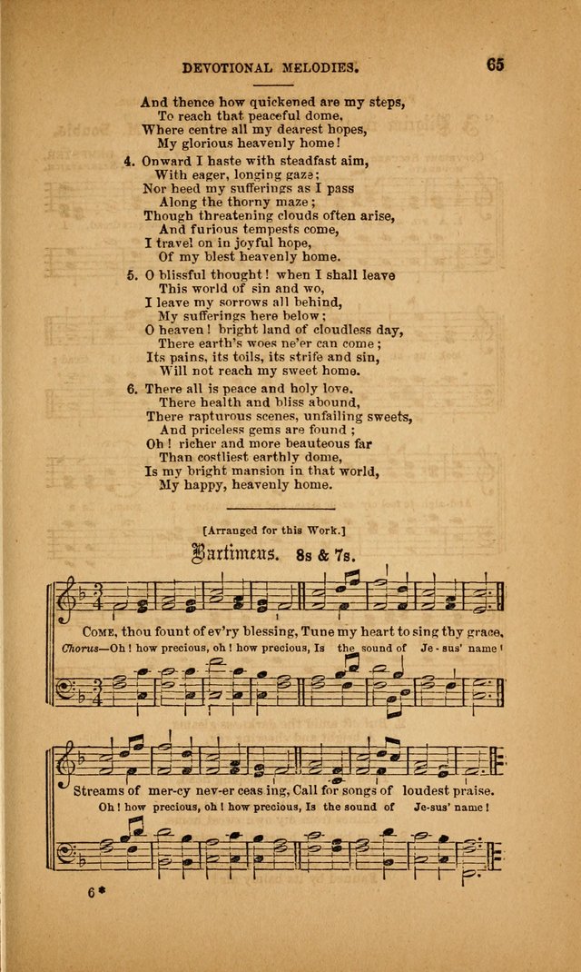 Devotional Melodies; or, a collection of original and selected tunes and hymns, designed for congregational and social worship. (3rd ed.) page 66