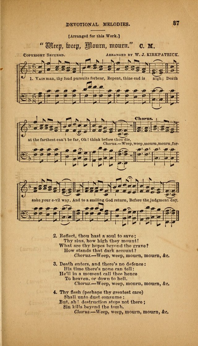 Devotional Melodies; or, a collection of original and selected tunes and hymns, designed for congregational and social worship. (3rd ed.) page 88