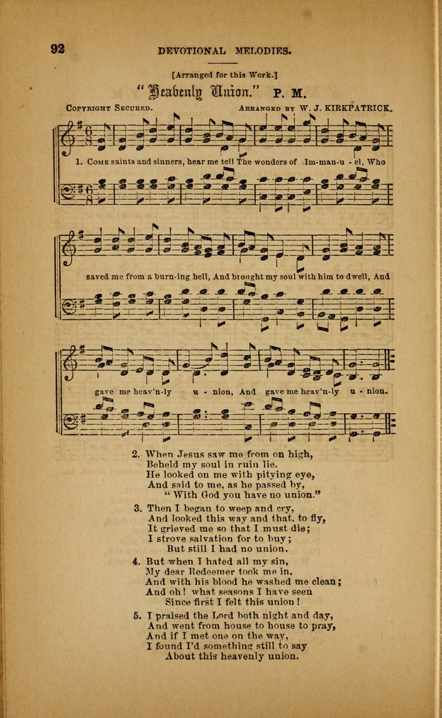 Devotional Melodies; or, a collection of original and selected tunes and hymns, designed for congregational and social worship. (3rd ed.) page 93