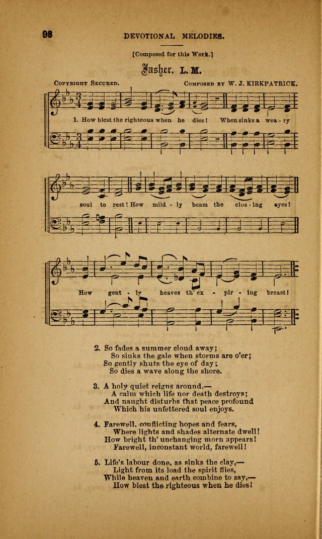 Devotional Melodies; or, a collection of original and selected tunes and hymns, designed for congregational and social worship. (3rd ed.) page 99