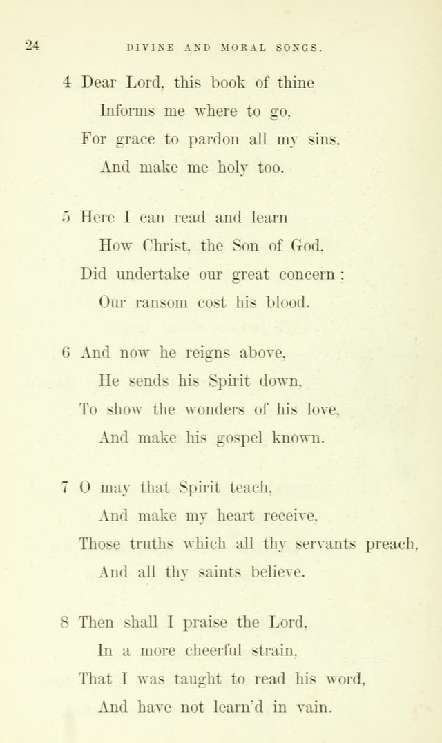 Divine and Moral Songs: attempted in easy language for the use of children with some additional composures page 26