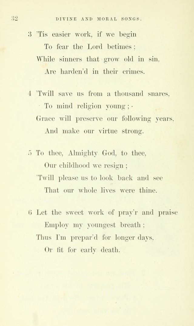 Divine and Moral Songs: attempted in easy language for the use of children with some additional composures page 34