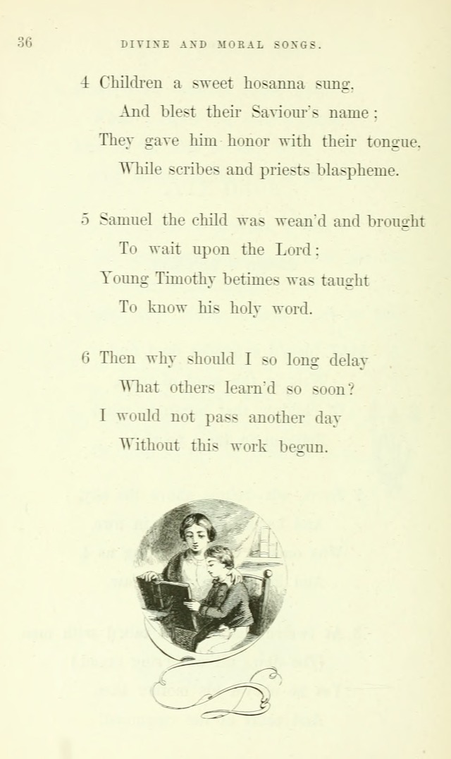 Divine and Moral Songs: attempted in easy language for the use of children with some additional composures page 38