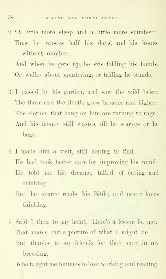 Divine and Moral Songs: attempted in easy language for the use of children with some additional composures page 82