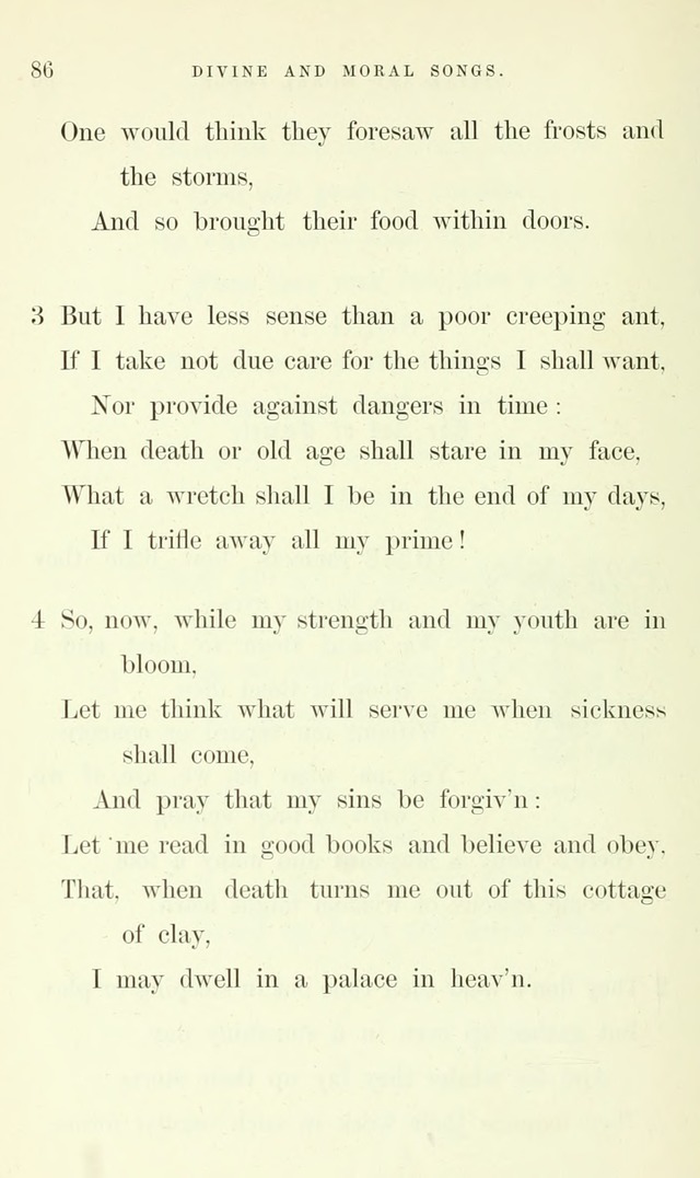 Divine and Moral Songs: attempted in easy language for the use of children with some additional composures page 90