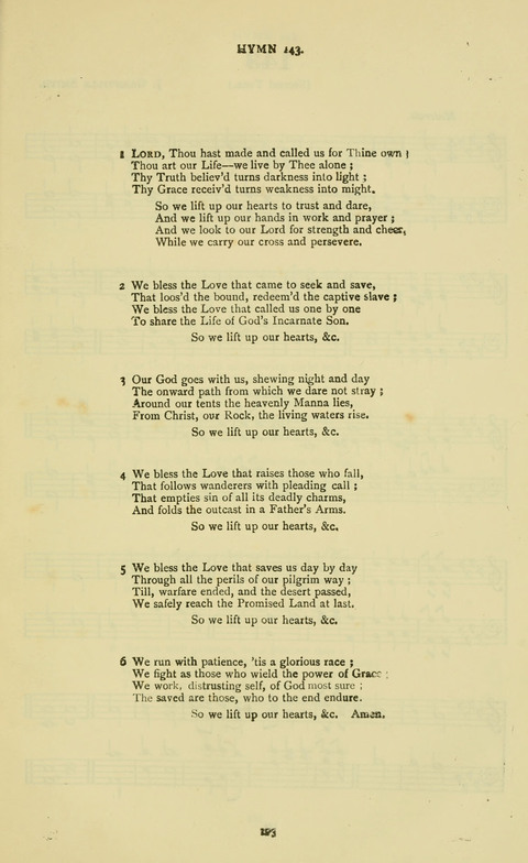 The Durham Mission Tune Book: with supplement, containting one hundred and fifty-nine hymn tunes, chants and litanies for the durham mission hymn-book (2nd ed.) page 123