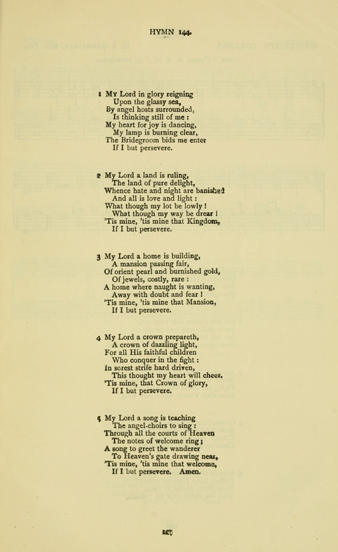 The Durham Mission Tune Book: with supplement, containting one hundred and fifty-nine hymn tunes, chants and litanies for the durham mission hymn-book (2nd ed.) page 127