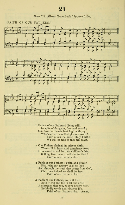 The Durham Mission Tune Book: with supplement, containting one hundred and fifty-nine hymn tunes, chants and litanies for the durham mission hymn-book (2nd ed.) page 16