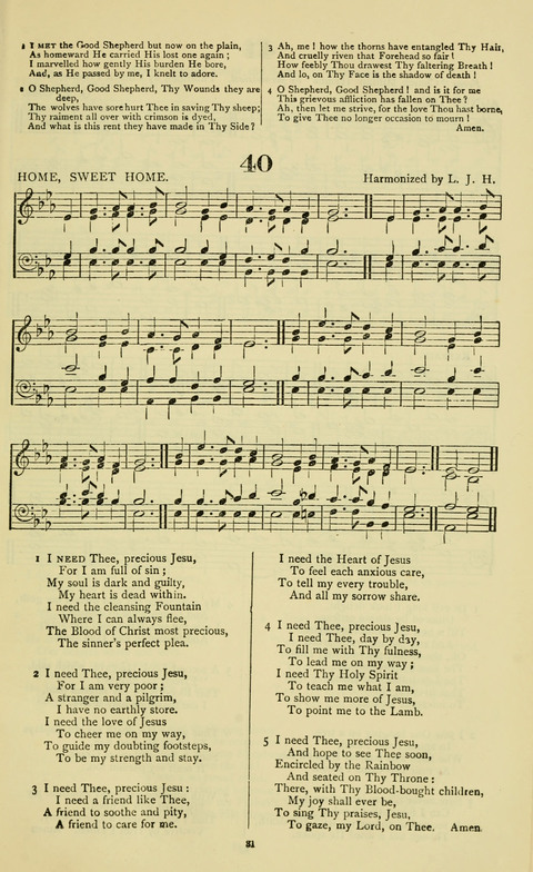 The Durham Mission Tune Book: with supplement, containting one hundred and fifty-nine hymn tunes, chants and litanies for the durham mission hymn-book (2nd ed.) page 31