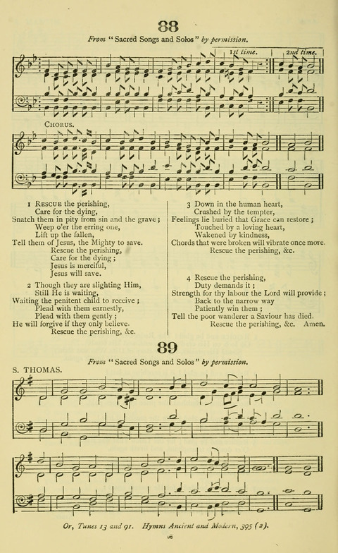 The Durham Mission Tune Book: with supplement, containting one hundred and fifty-nine hymn tunes, chants and litanies for the durham mission hymn-book (2nd ed.) page 68