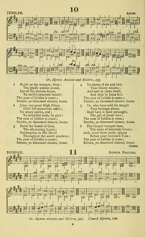 The Durham Mission Tune Book: with supplement, containting one hundred and fifty-nine hymn tunes, chants and litanies for the durham mission hymn-book (2nd ed.) page 8