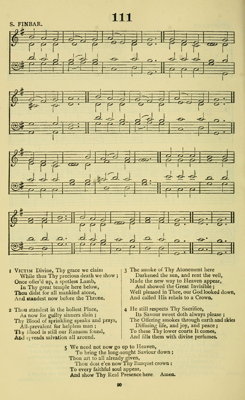 The Durham Mission Tune Book: with supplement, containting one hundred and fifty-nine hymn tunes, chants and litanies for the durham mission hymn-book (2nd ed.) page 90