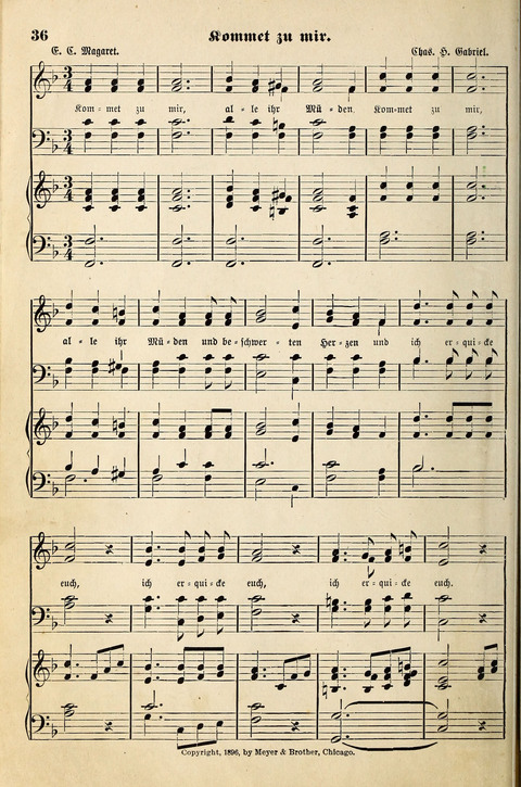 Die Palme No. 3: für Kirchen-Chöre, Sänger, u.s.w. page 36