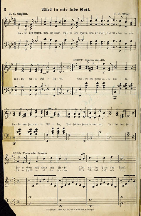 Die Palme No. 3: für Kirchen-Chöre, Sänger, u.s.w. page 8