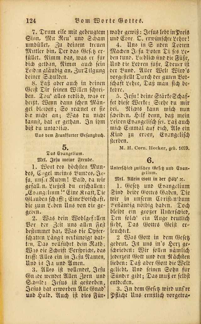 Die Psalmen Davids: nebst einer Sammlung Geistlicher lieder für Oeffentlichen und Privat-Gottesdienst page 124