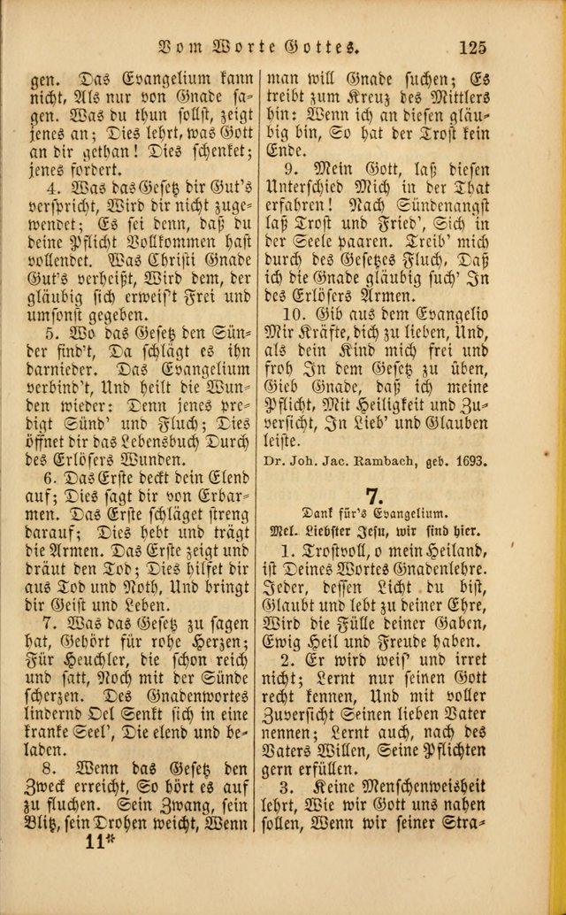 Die Psalmen Davids: nebst einer Sammlung Geistlicher lieder für Oeffentlichen und Privat-Gottesdienst page 125