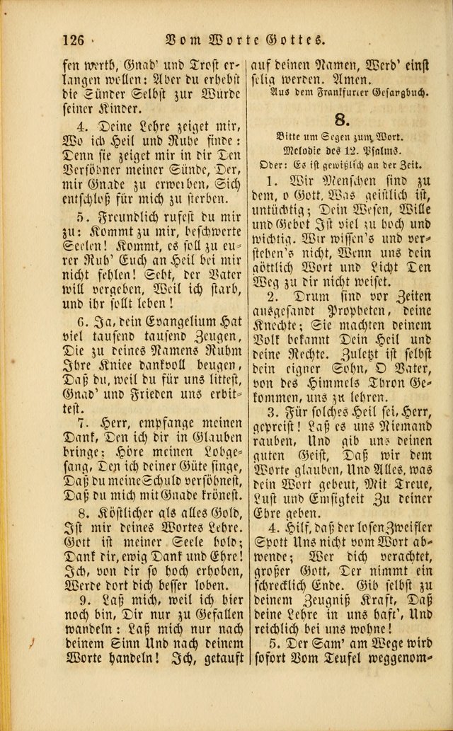 Die Psalmen Davids: nebst einer Sammlung Geistlicher lieder für Oeffentlichen und Privat-Gottesdienst page 126