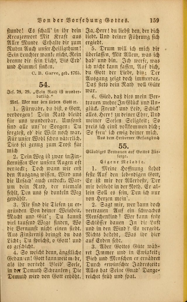 Die Psalmen Davids: nebst einer Sammlung Geistlicher lieder für Oeffentlichen und Privat-Gottesdienst page 159