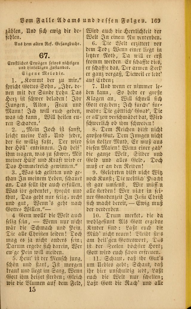 Die Psalmen Davids: nebst einer Sammlung Geistlicher lieder für Oeffentlichen und Privat-Gottesdienst page 169