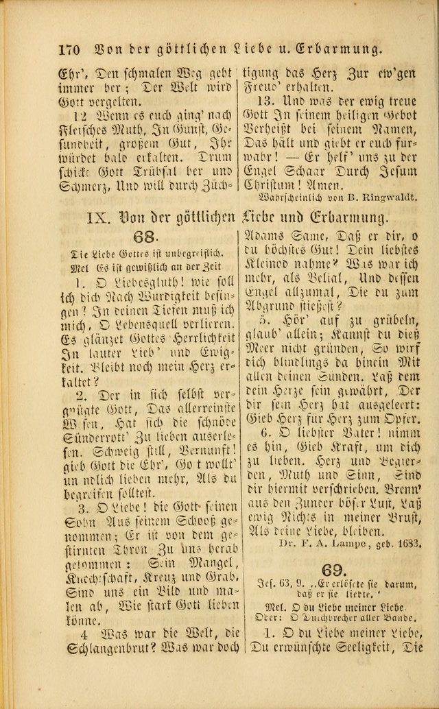 Die Psalmen Davids: nebst einer Sammlung Geistlicher lieder für Oeffentlichen und Privat-Gottesdienst page 170