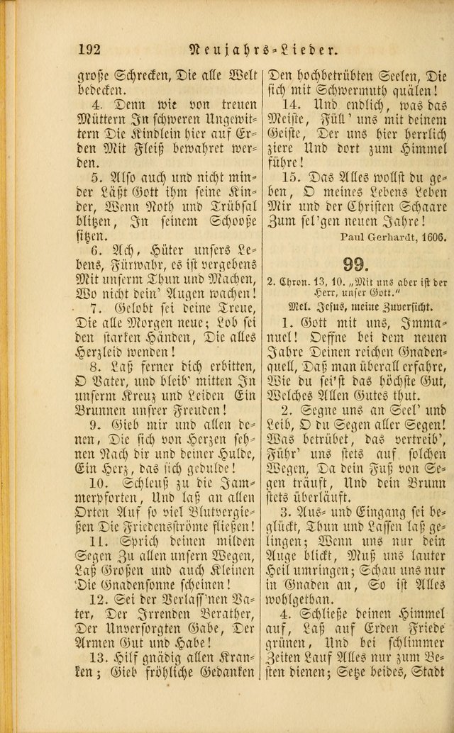 Die Psalmen Davids: nebst einer Sammlung Geistlicher lieder für Oeffentlichen und Privat-Gottesdienst page 192