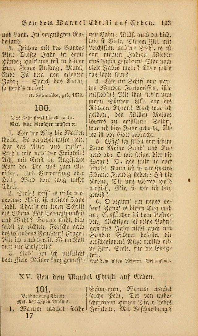 Die Psalmen Davids: nebst einer Sammlung Geistlicher lieder für Oeffentlichen und Privat-Gottesdienst page 193