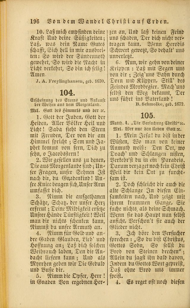 Die Psalmen Davids: nebst einer Sammlung Geistlicher lieder für Oeffentlichen und Privat-Gottesdienst page 196