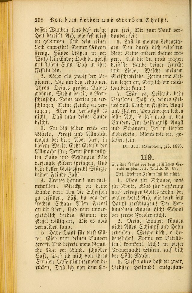 Die Psalmen Davids: nebst einer Sammlung Geistlicher lieder für Oeffentlichen und Privat-Gottesdienst page 208