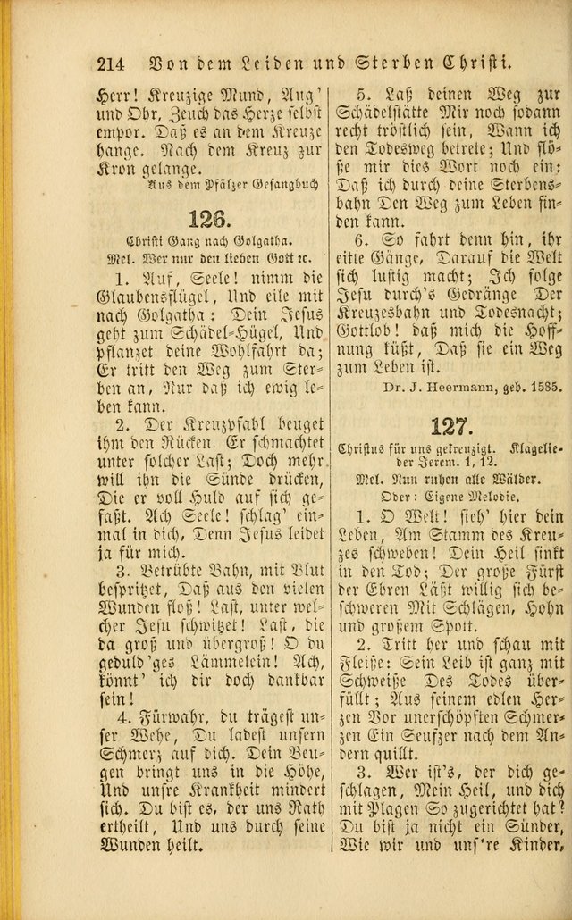 Die Psalmen Davids: nebst einer Sammlung Geistlicher lieder für Oeffentlichen und Privat-Gottesdienst page 214