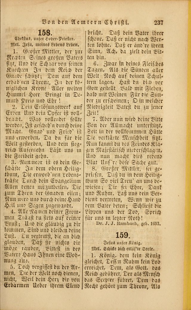 Die Psalmen Davids: nebst einer Sammlung Geistlicher lieder für Oeffentlichen und Privat-Gottesdienst page 237