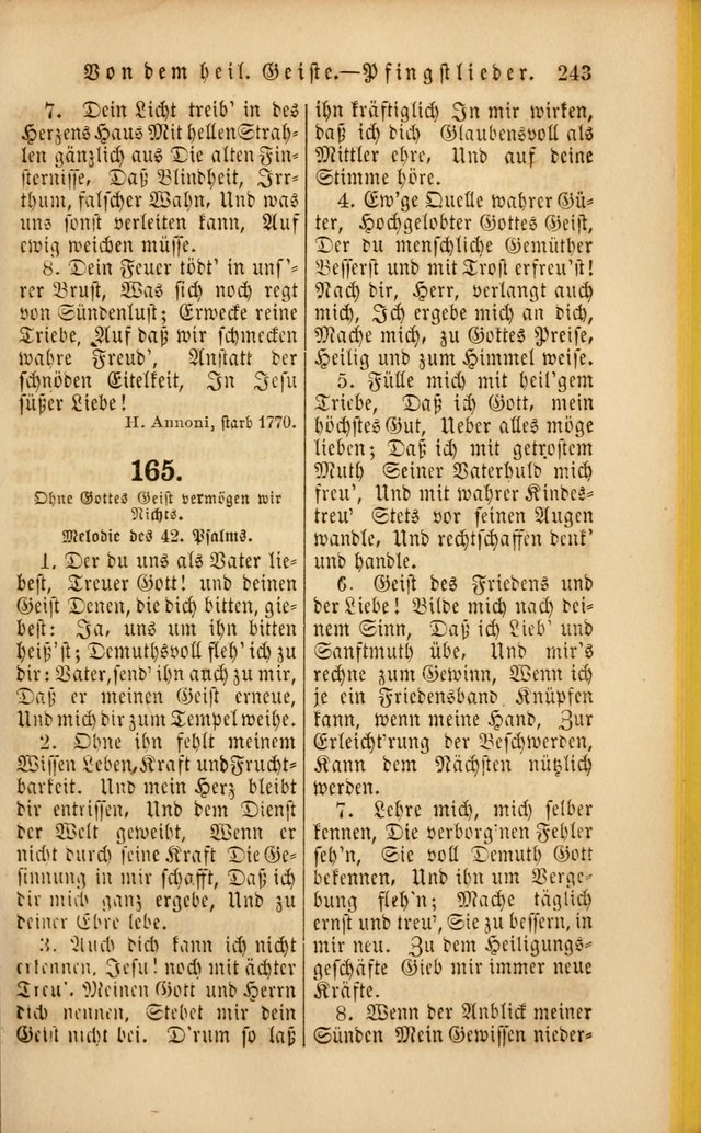 Die Psalmen Davids: nebst einer Sammlung Geistlicher lieder für Oeffentlichen und Privat-Gottesdienst page 243