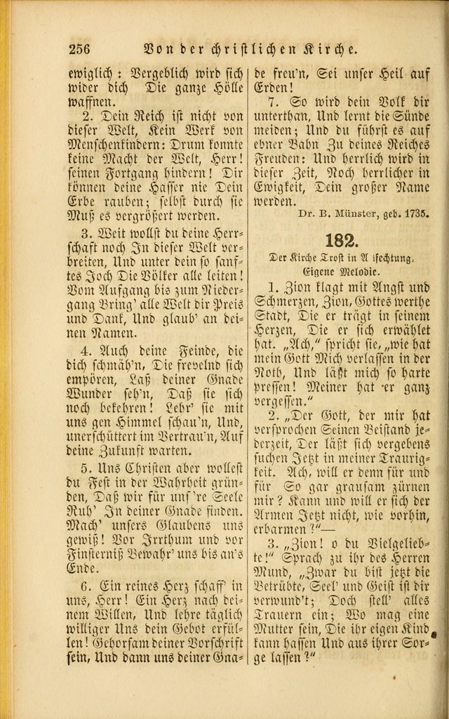 Die Psalmen Davids: nebst einer Sammlung Geistlicher lieder für Oeffentlichen und Privat-Gottesdienst page 256