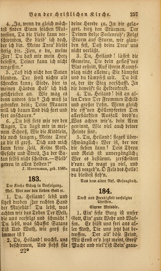 Die Psalmen Davids: nebst einer Sammlung Geistlicher lieder für Oeffentlichen und Privat-Gottesdienst page 257