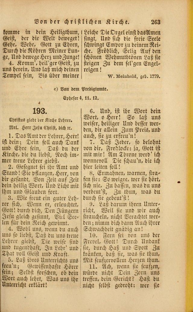 Die Psalmen Davids: nebst einer Sammlung Geistlicher lieder für Oeffentlichen und Privat-Gottesdienst page 263