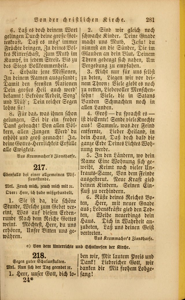 Die Psalmen Davids: nebst einer Sammlung Geistlicher lieder für Oeffentlichen und Privat-Gottesdienst page 281