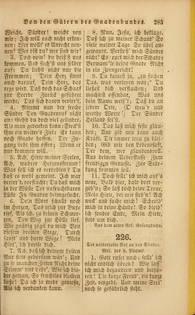 Die Psalmen Davids: nebst einer Sammlung Geistlicher lieder für Oeffentlichen und Privat-Gottesdienst page 285