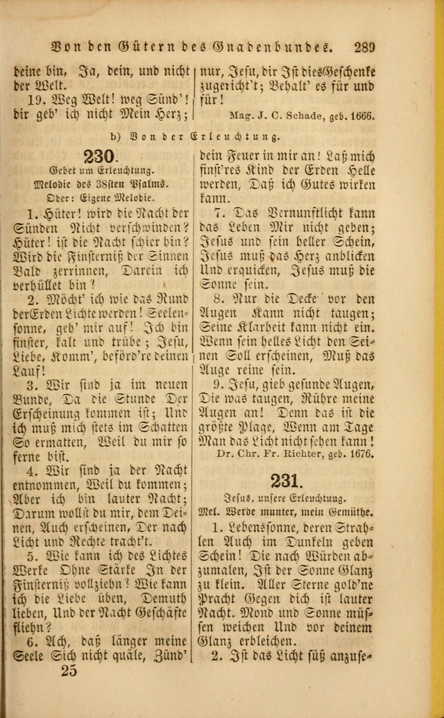 Die Psalmen Davids: nebst einer Sammlung Geistlicher lieder für Oeffentlichen und Privat-Gottesdienst page 289