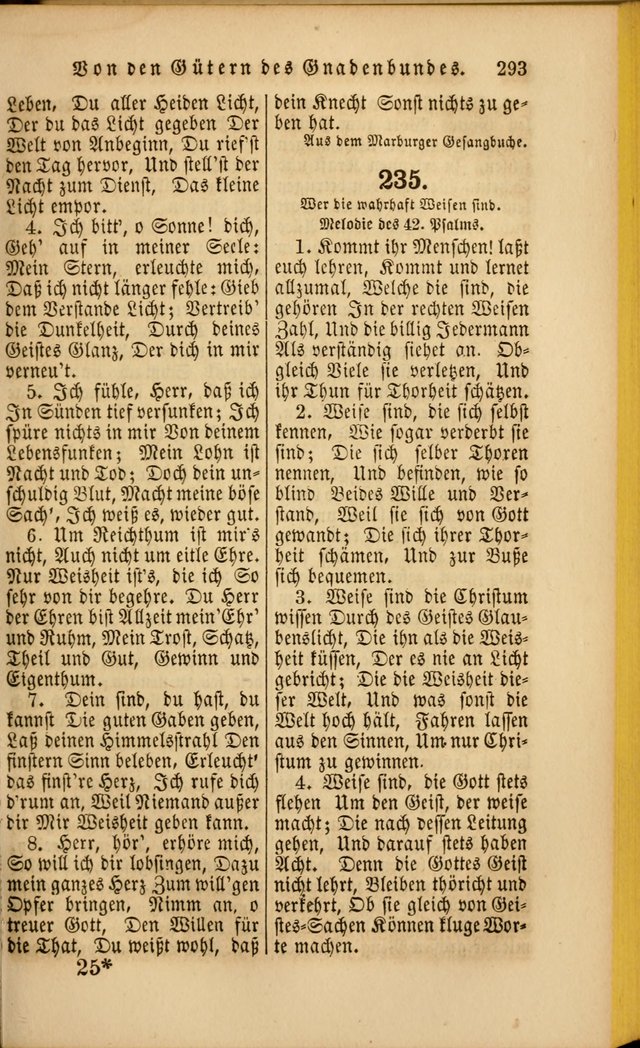 Die Psalmen Davids: nebst einer Sammlung Geistlicher lieder für Oeffentlichen und Privat-Gottesdienst page 293