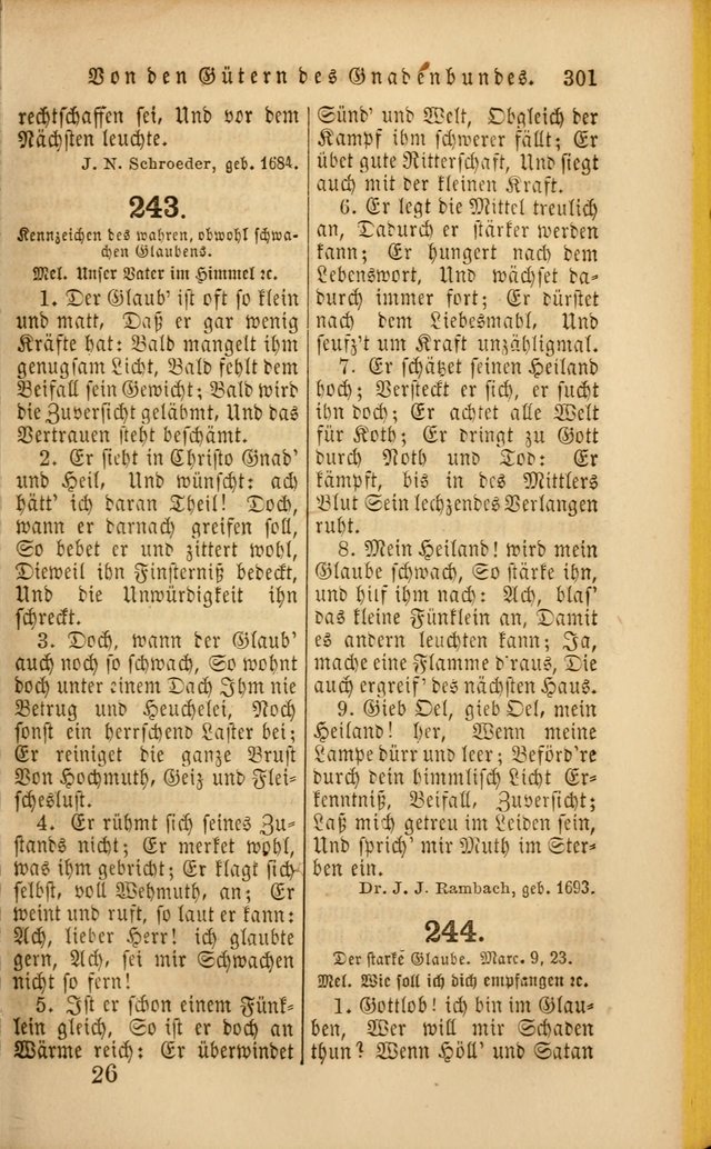 Die Psalmen Davids: nebst einer Sammlung Geistlicher lieder für Oeffentlichen und Privat-Gottesdienst page 303